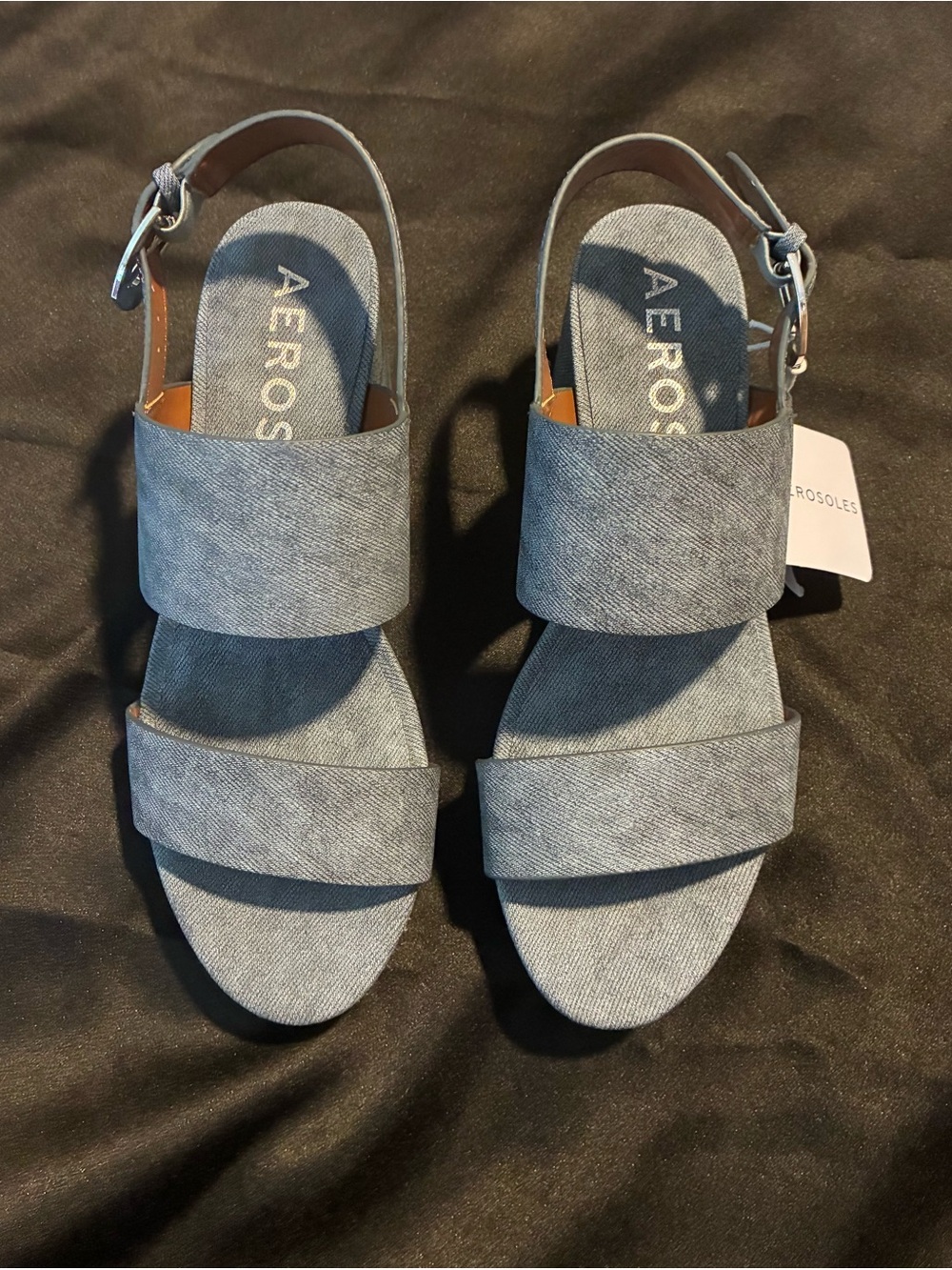 Aerosoles Camilia Women's Platform
Sandals Color Blue Denim Size 7 1/2